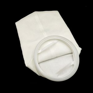 5 Micron Polypropylene Felt Liquid Filter Bag,Welded,Plastic “F” Flange Ring, Size #4-105*380mm