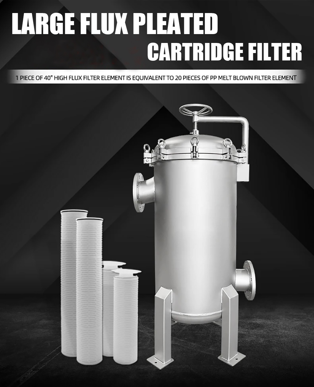 High flow cartridge filter Housing