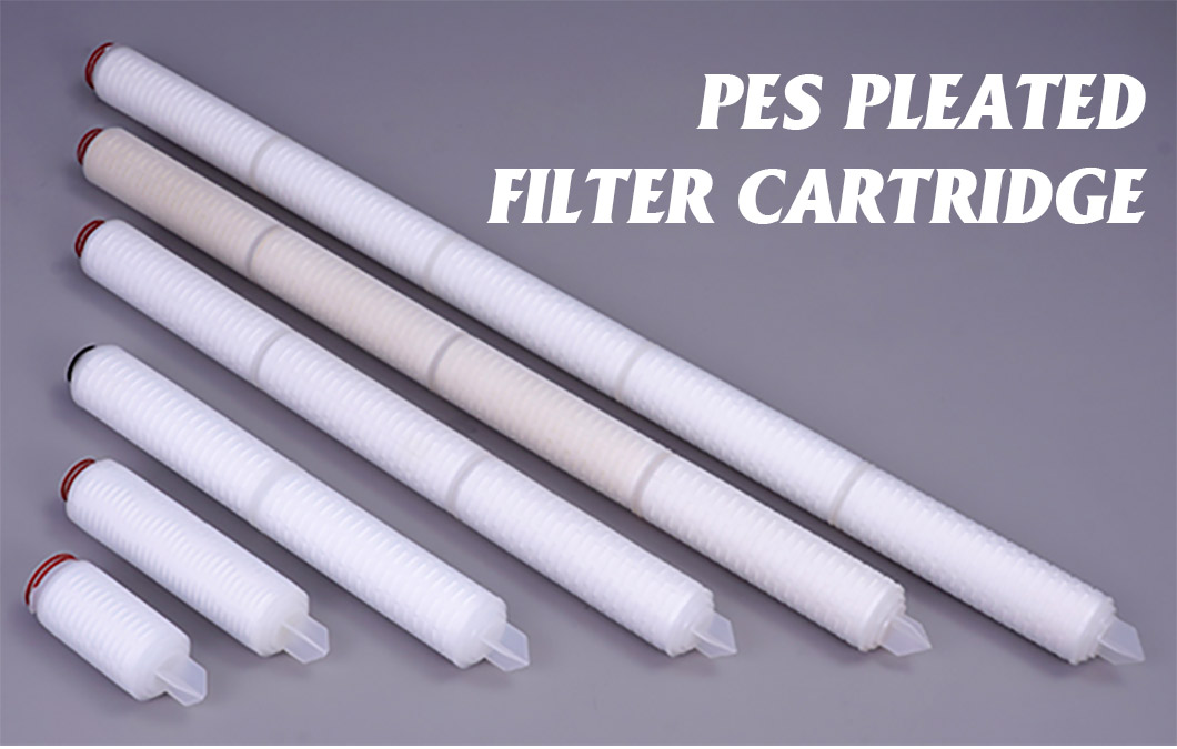 PES pleated filter cartridges