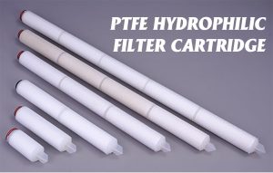 PTFE hydrophilic pleated filter cartridge