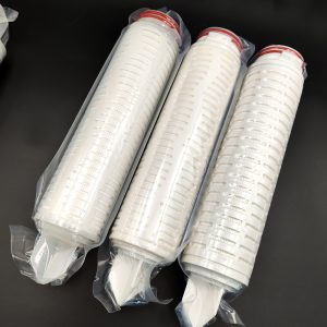 PTFE hydrophilic pleated filter cartridges